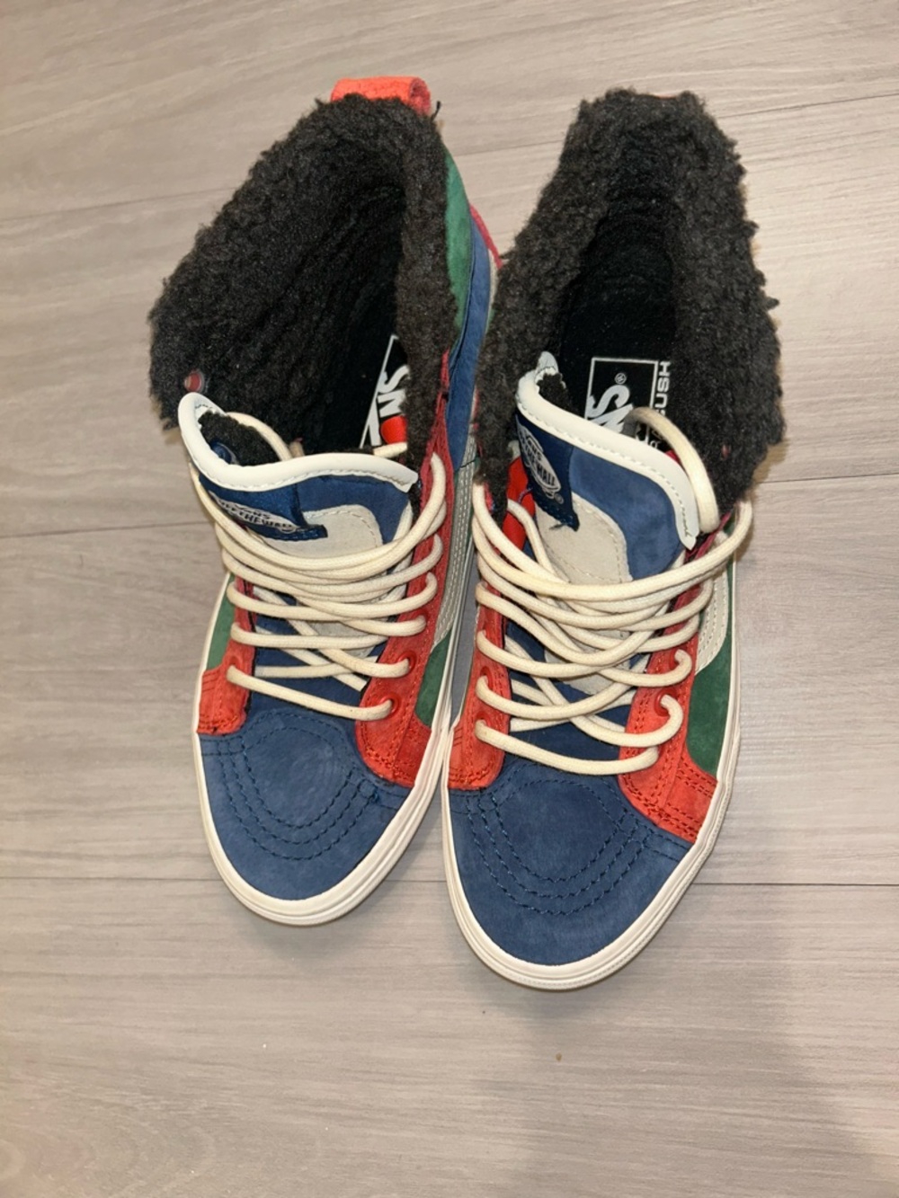 Vans Women's High-Top Sneakers in Blue, Red, Green